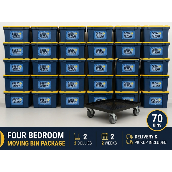 Four Bedroom Moving Bin Package