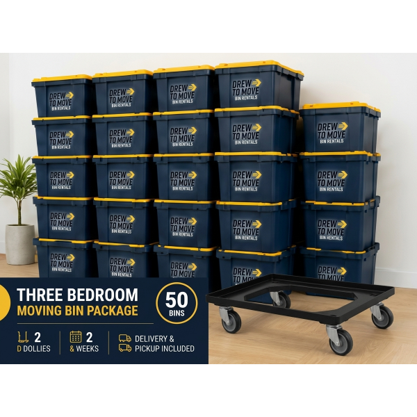 Three Bedroom Moving Bin Package